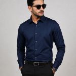 Zara full Shirt 3775 naviblue