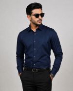 Zara full Shirt 3775 naviblue