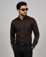 Zara full Shirt 3775 Chocolate
