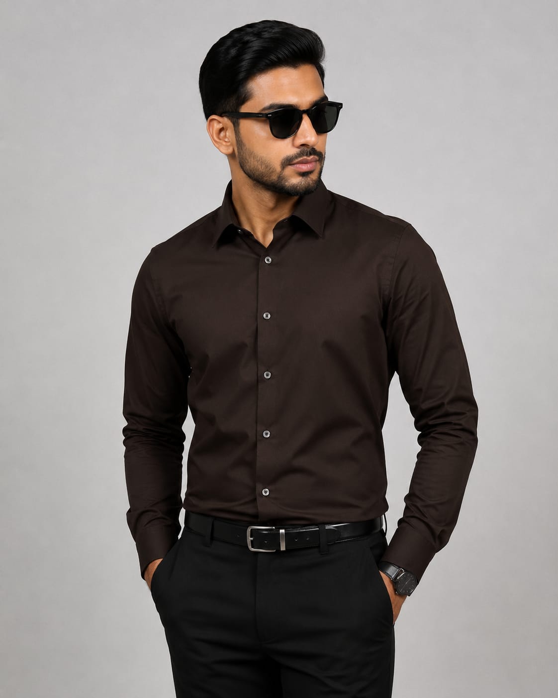 IMG-20260708-WA0031 Zara full Shirt 3775 Chocolate - Image 1